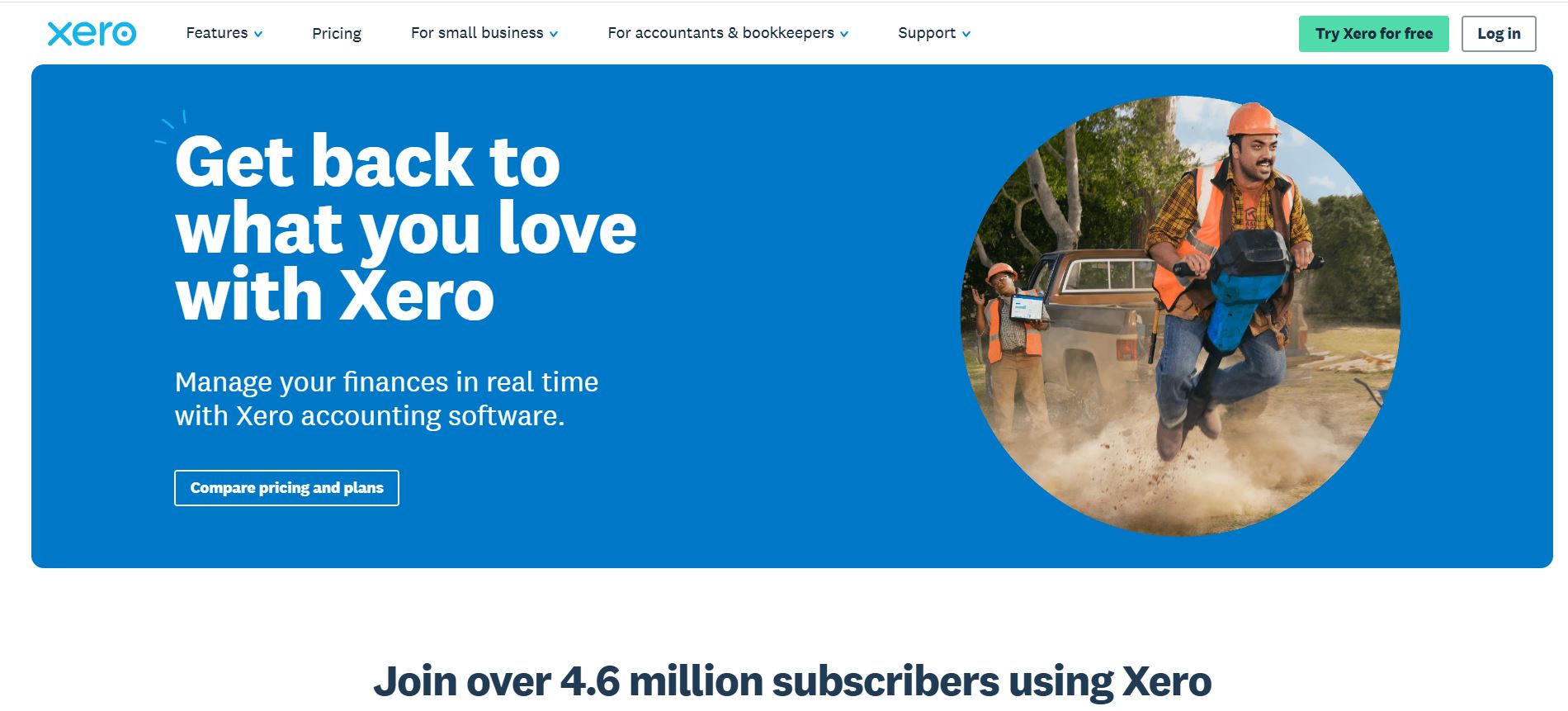 Xero Homepage